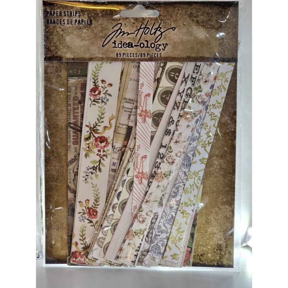 Tim Holtz Idea-ology Paper Strips TH94377 89 Pc Vintage Collage Scrapbooking